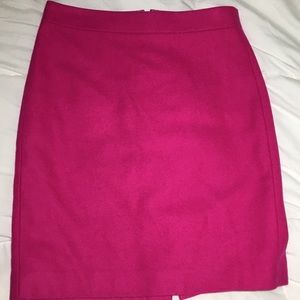 Bright pink pencil skirt